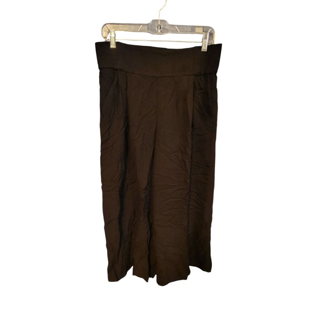 NWT For the Republic Women's S/P Black Palazzo Pants Elastic Waistband